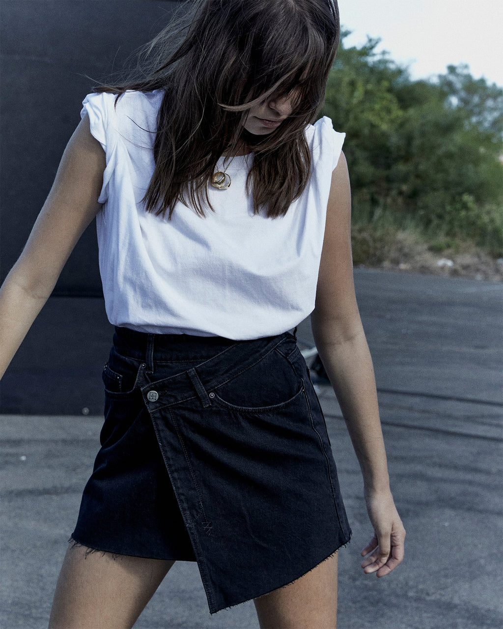 Womens Rap Skirt Stealth A Line Skirts - Black