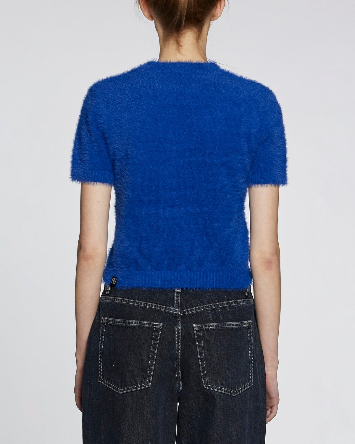 Womens Cyber Ss Knit Top Cobalt Regular Knitwear - Blue
