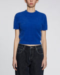 CYBER SS KNIT TOP COBALT
