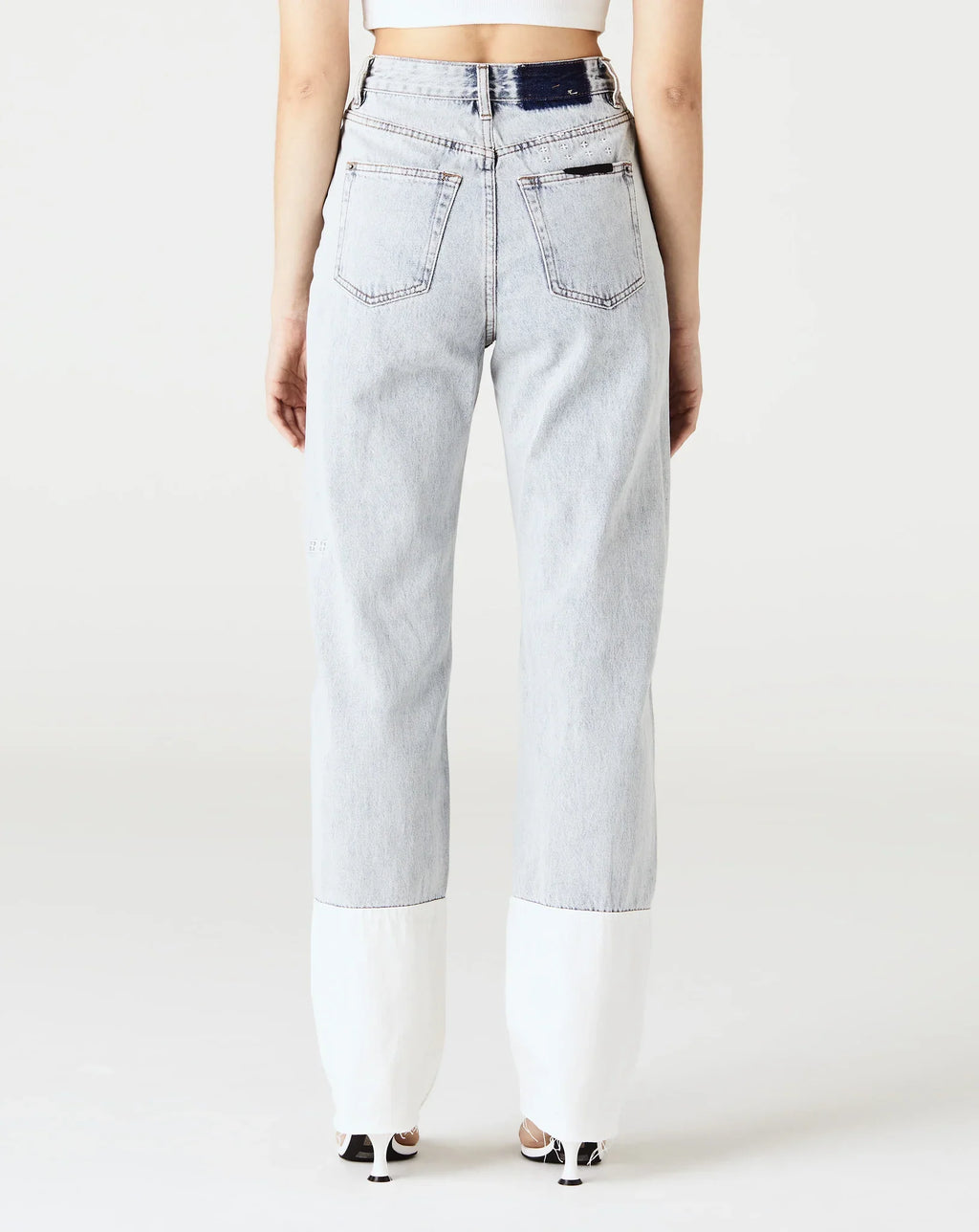 Womens Playback Muse Cuffed Straight Denim Jeans - Denim