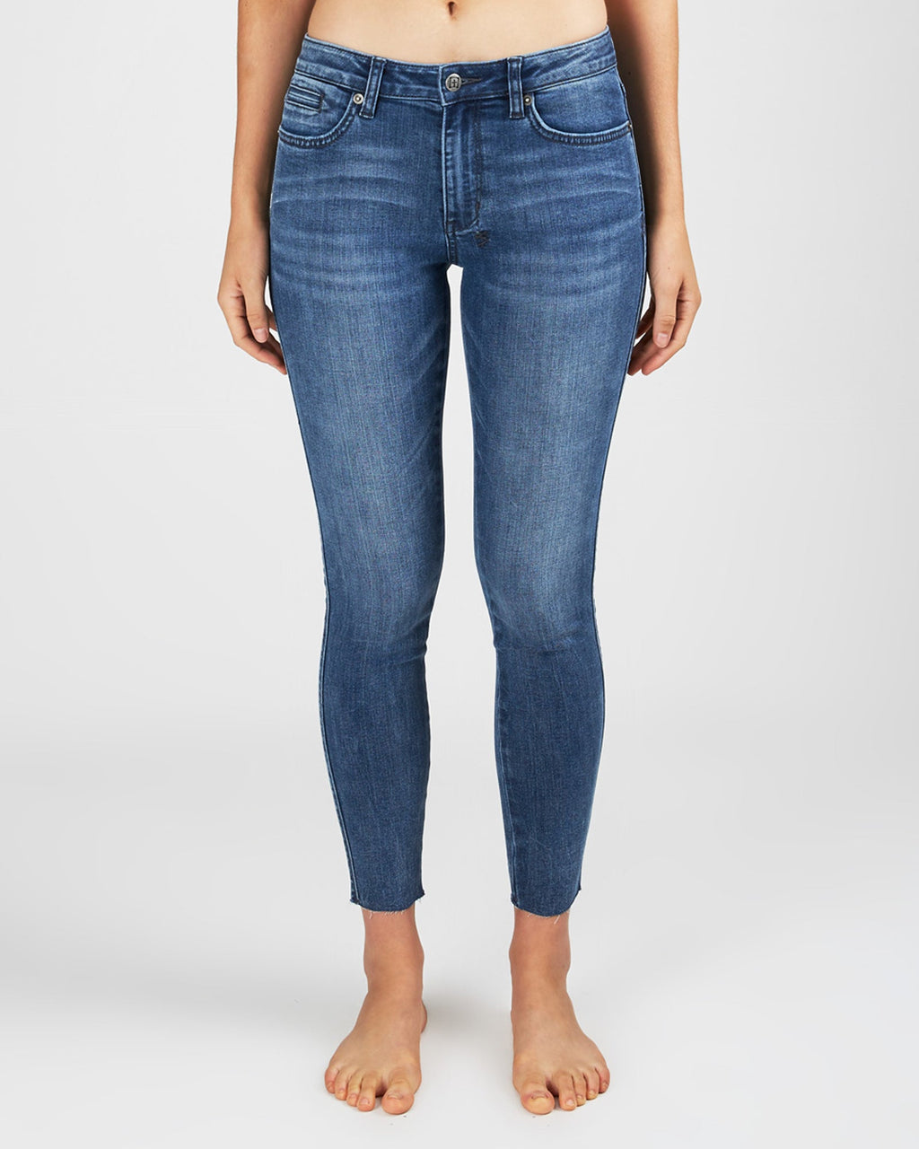 Womens Spray On Daily Blue Skinny Denim Jeans - Denim