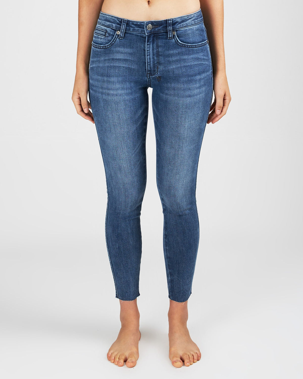 Womens Spray On Daily Blue Skinny Denim Jeans - Denim