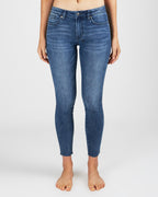Womens Spray On Daily Blue Skinny Denim Jeans - Denim