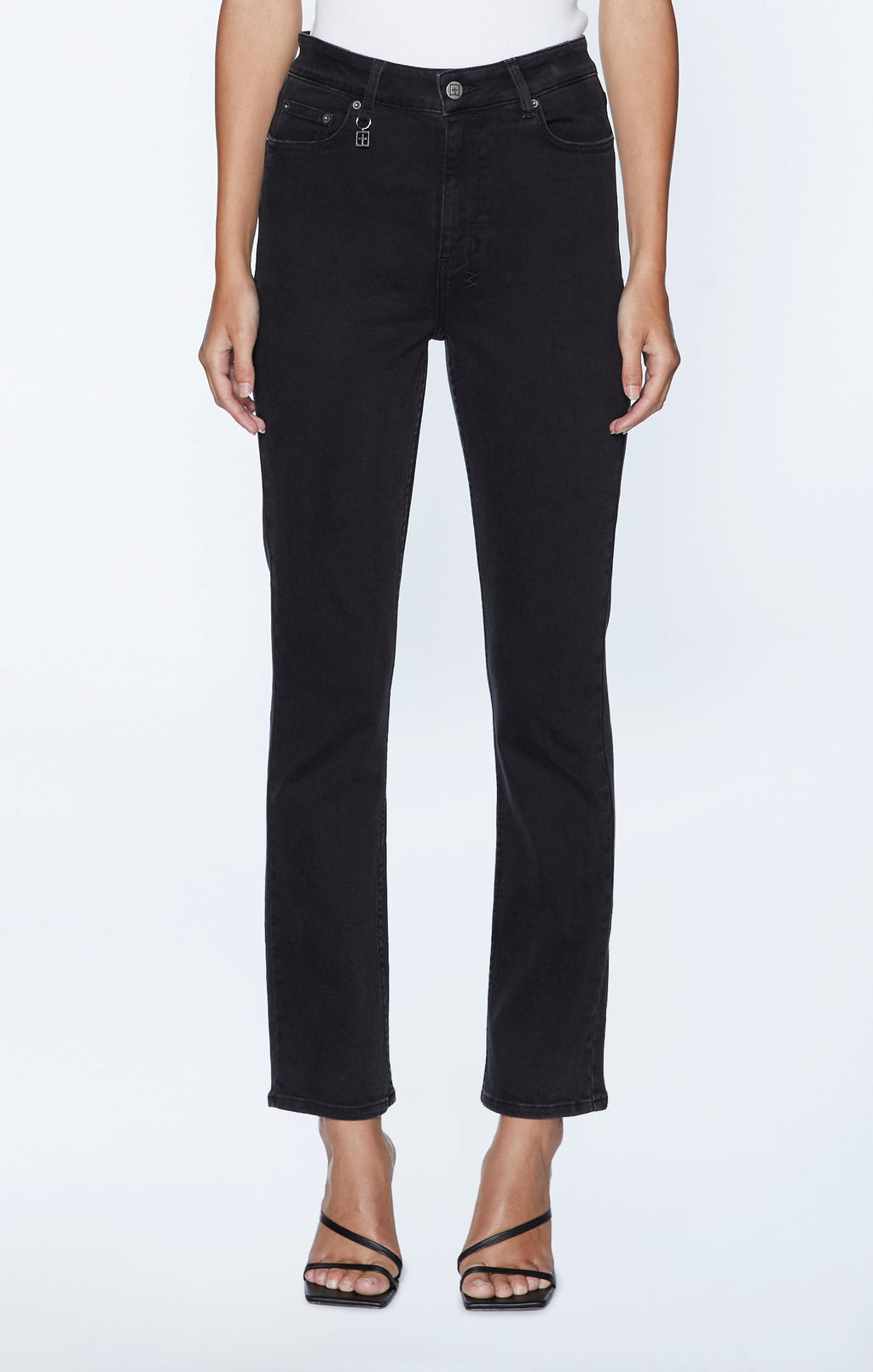 Womens Straight Up Stealth Charmed Slim Straight Denim Jeans - Black