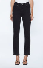 Womens Straight Up Stealth Charmed Slim Straight Denim Jeans - Black