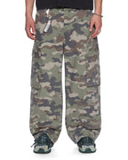 Mens Maxx Fugitive Cargo Kammo Oversized Pants - Green