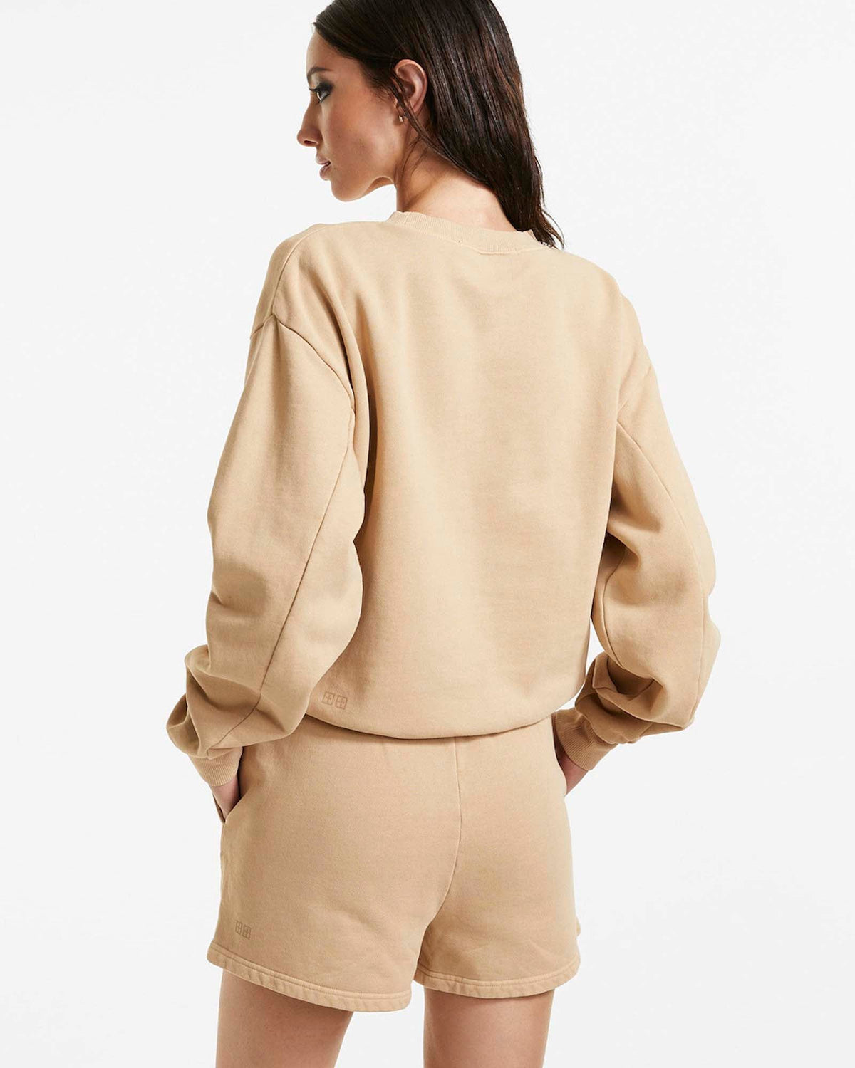Womens 3 X 4 Klassic Crew Latte Regular Fleece - Tan