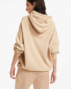 Womens 3 X 4 Oh G Hoodie Latte Oversized Fleece - Tan